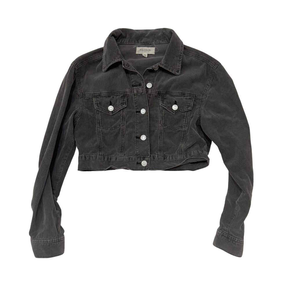 Pacsun XS S corduroy cropped trucker jacket coat C 2996